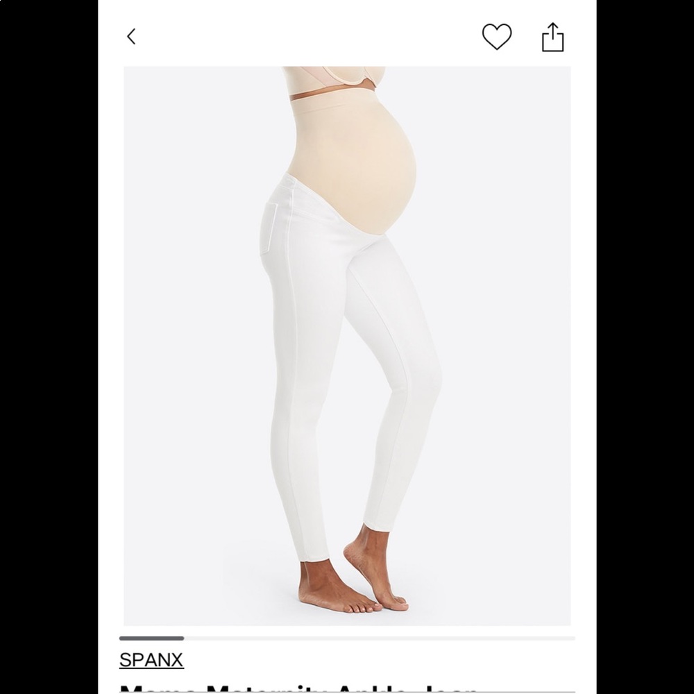 Spanx Maternity White Jeans sz sm